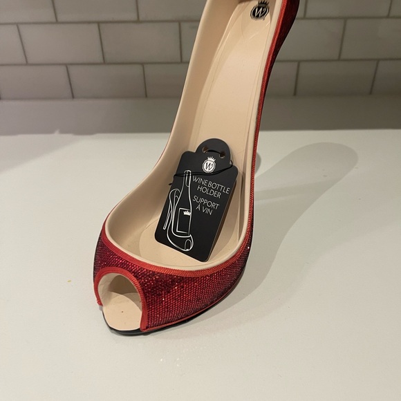 Red Glitter Wine Bottle Holder - Picture 6 of 6